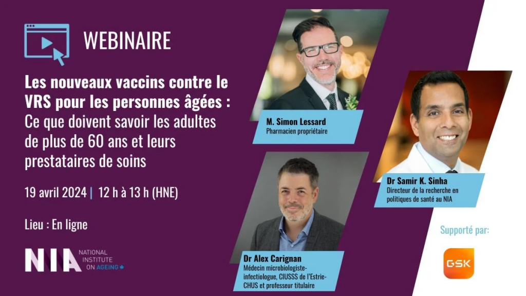Les nouveaux vaccins contre le VRS pour les personnes âgées - Ce que doivent savoir les adultes de plus de 60 ans et leurs prestataires de soins webinar image