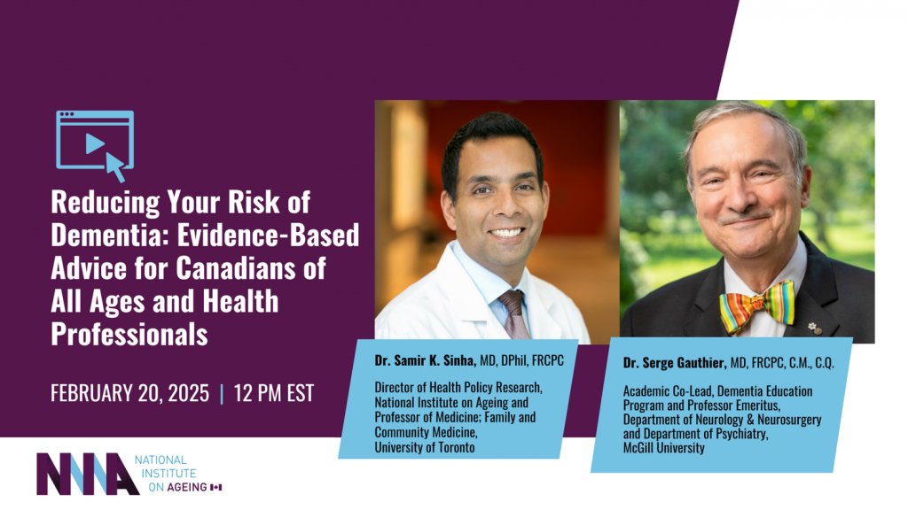 Reducing Your Risk of Dementia - Evidence-Based Advice for Canadians of All Ages and Health Professionals webinar image
