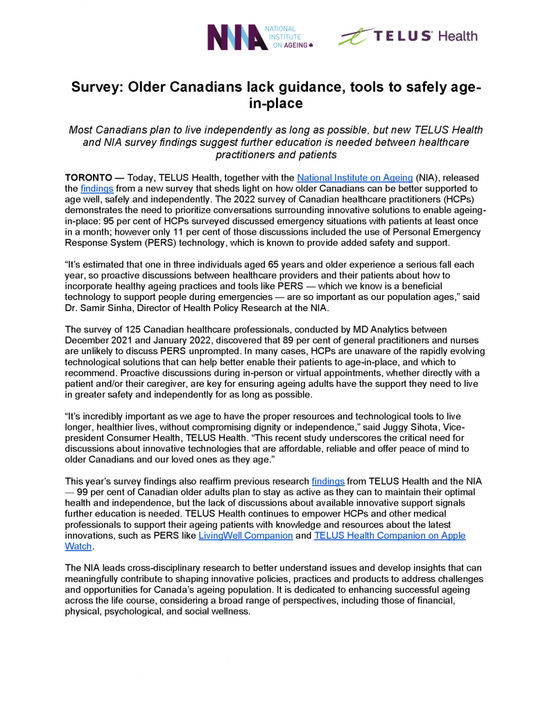 July 11, 2022 — Media Release Cover