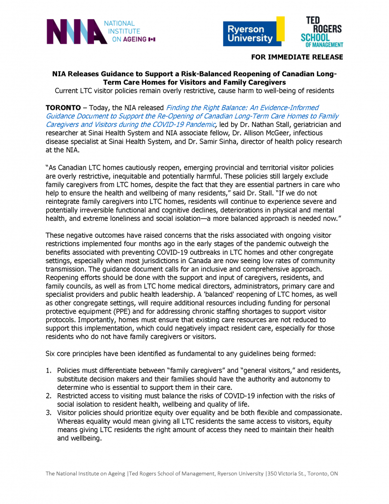 July 15, 2020 - Media Release Cover