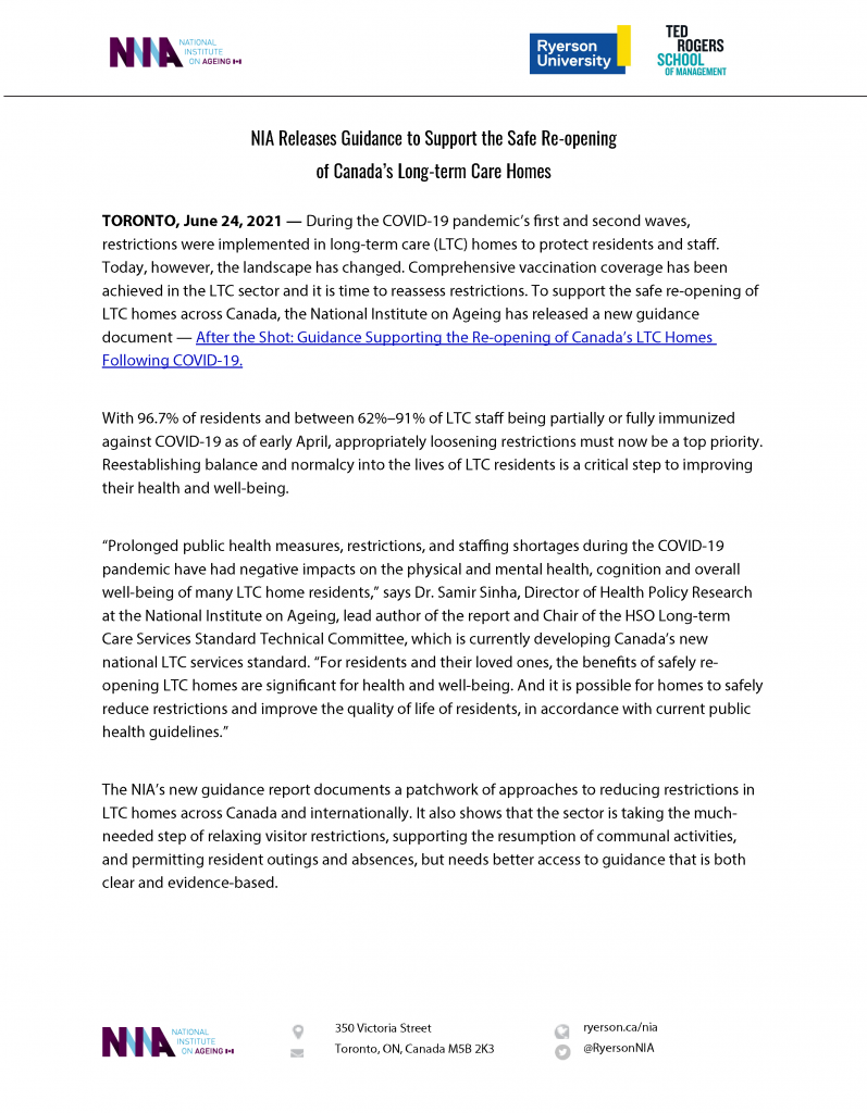 June 25, 2021 - Announcement Cover