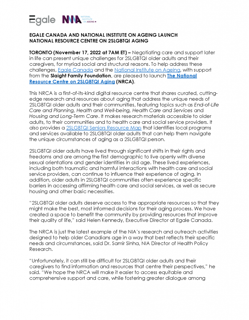 November 17, 2022 — Media Release Cover