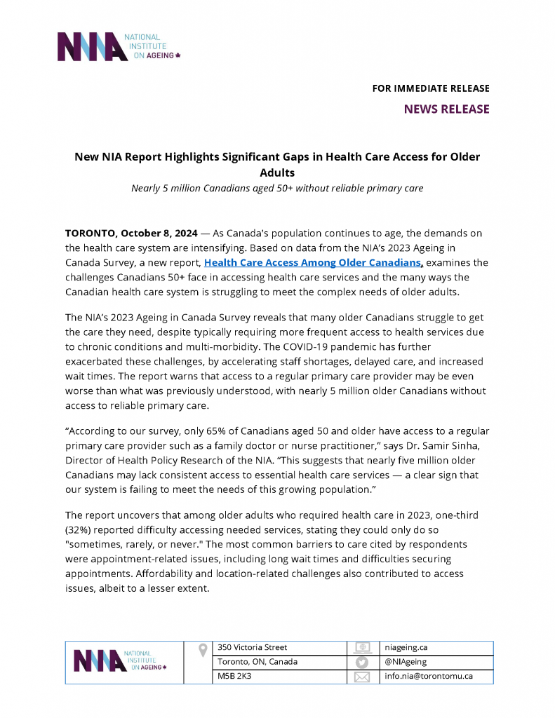 October 8, 2024 - Press Release Cover