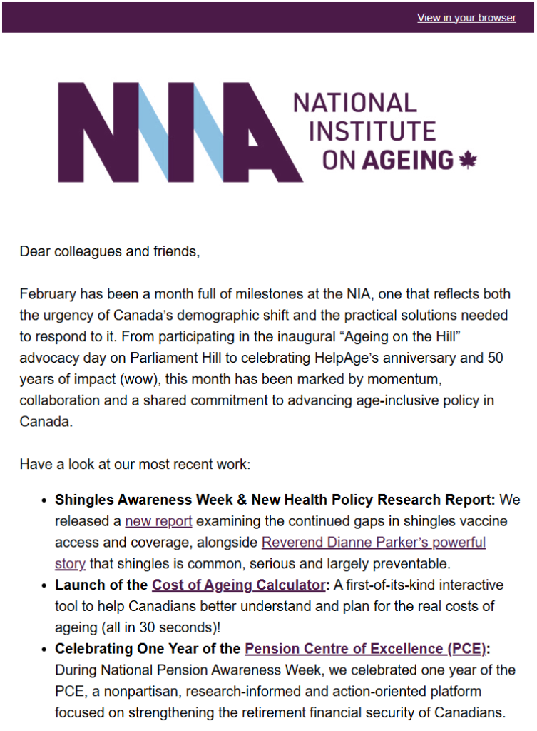 Image of the February newsletter