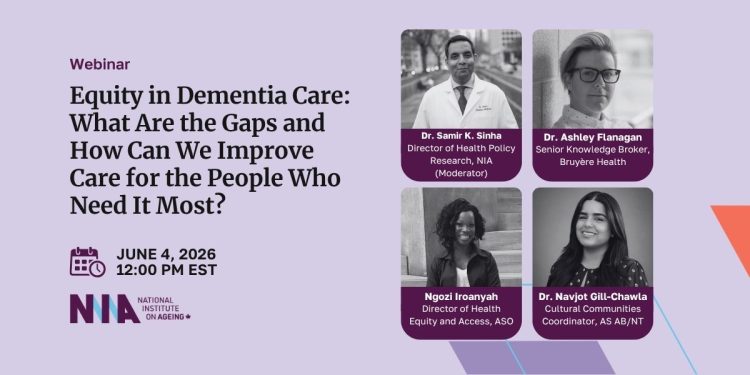 Graphic for the Equity in Dementia Care webinar