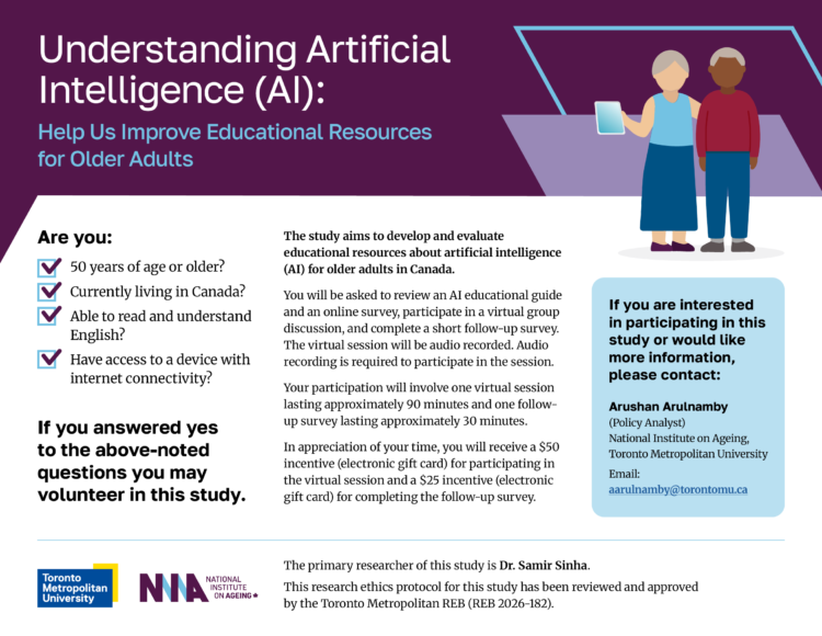 Poster for AI resources and research.