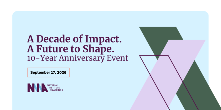 Graphic for the NIA's 10-year anniversary event
